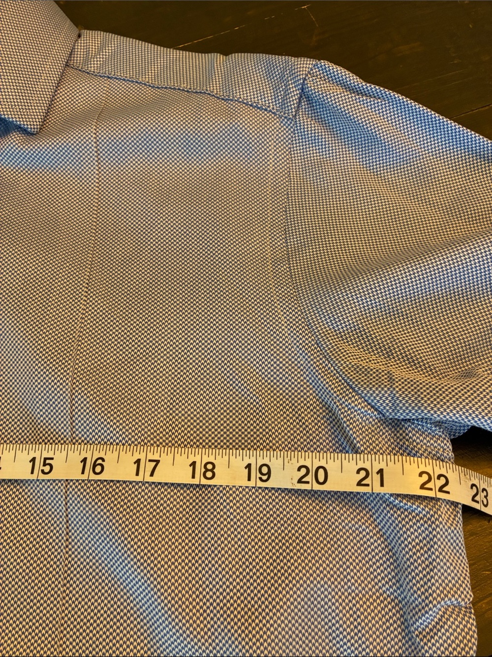Angelo Galasso Blue Embroidered Dress Shirt Label - Picture 14 of 15
